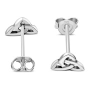 Silver Trinity Knot Stud Earrings, ep28